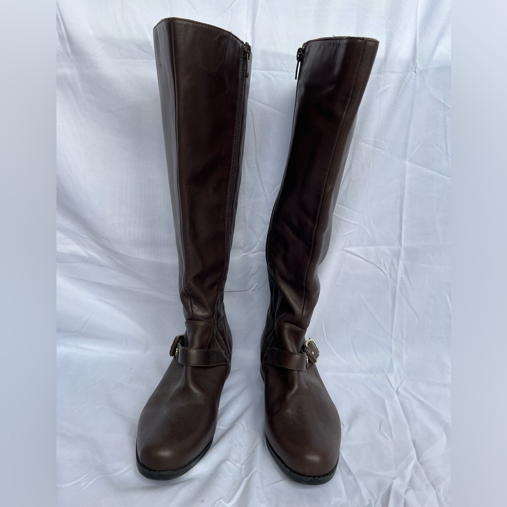 NWOT Real Leather riding style boots, size 7.5